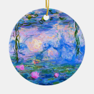 Vatten Lilies Claude Monet återställde Julgransprydnad Keramik