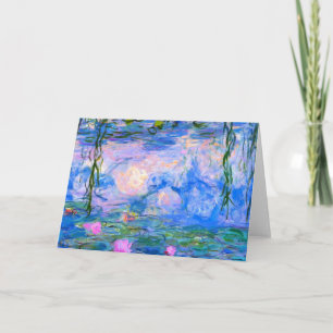 Vatten Lilies Claude Monet återställde Kort