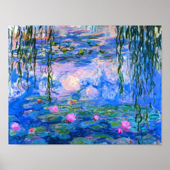 Vatten Lilies Claude Monet återställde Poster (Framsidan)