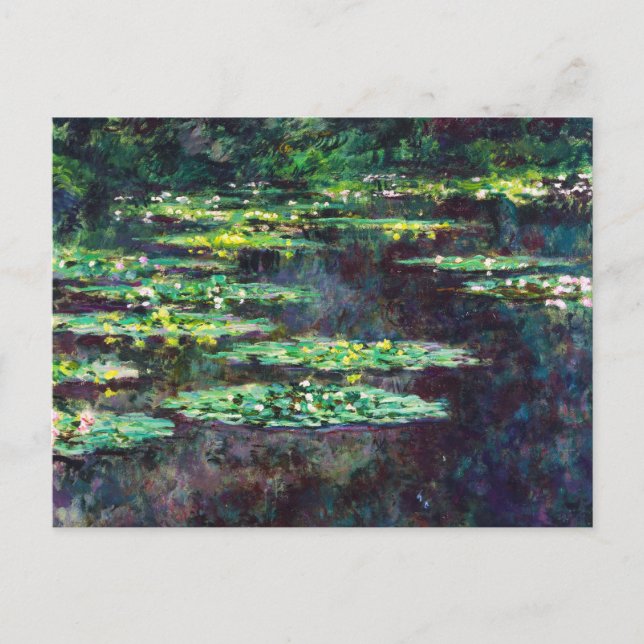 Vatten Lilies Claude Monet coola, gammal, mästare, Vykort (Framsida)