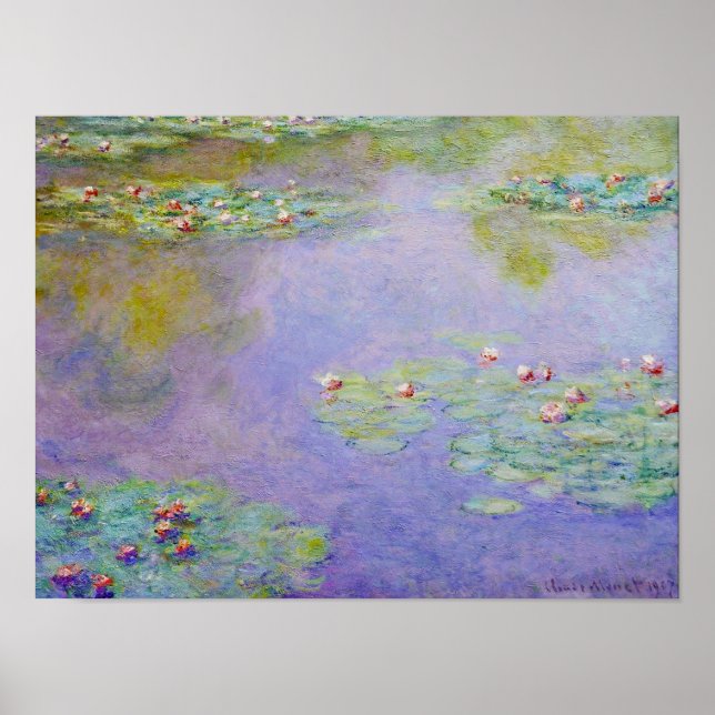 Vatten Lilies Claude Monet Fine Art Poster (Framsidan)