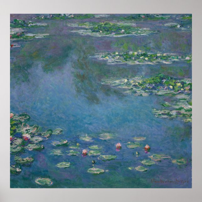 Vatten Lilies - Claude Monet Poster (Framsidan)