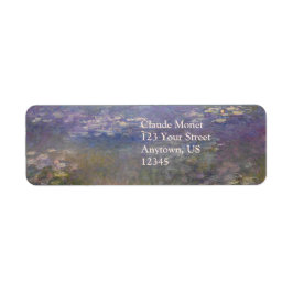 Vatten Lilies Claude Monet Returadress Etikett