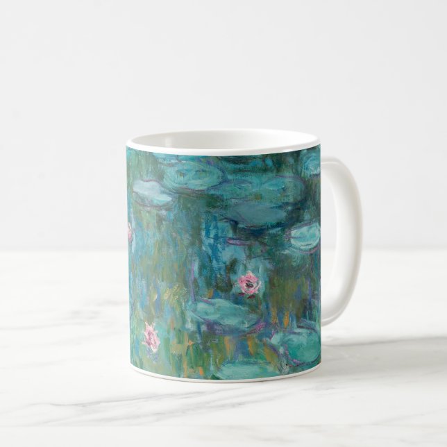 Vatten Lilies, Fine Art Oljemålning, Claude Monet Kaffemugg (Framsida höger)