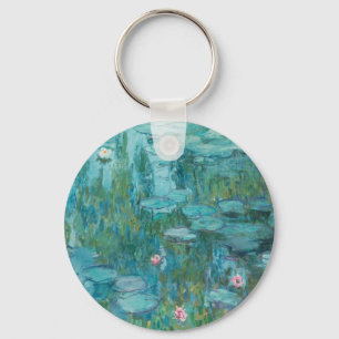 Vatten Lilies, Fine Art Oljemålning, Claude Monet Nyckelring