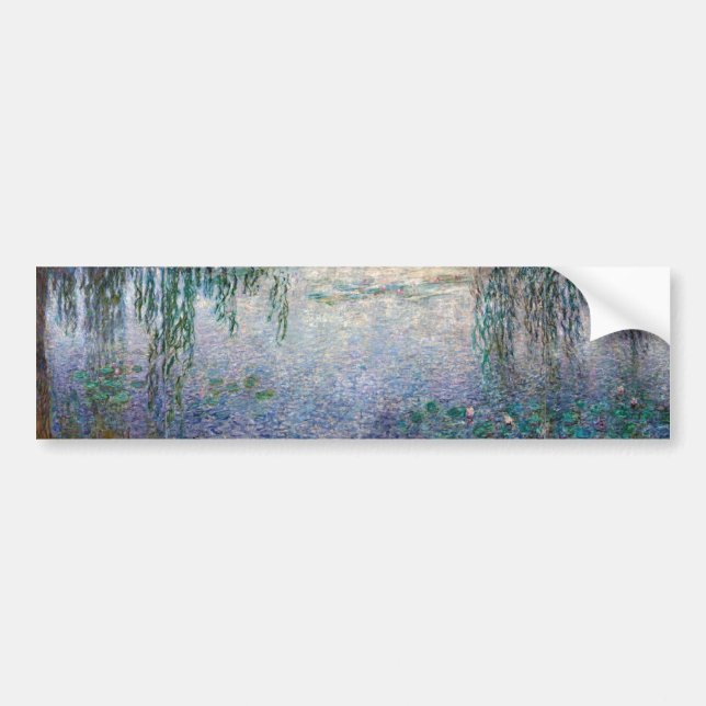 Vatten Lilies - God morgon med Willows, Monet Bildekal (Framsidan)
