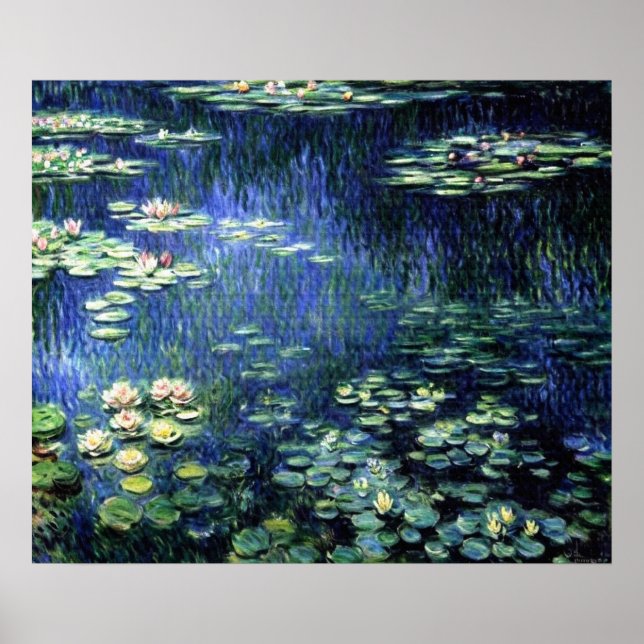 Vatten lilies (Grönt) Poster (Framsidan)