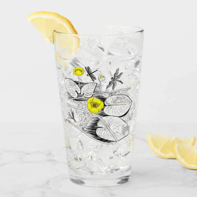 Vatten-lilies gult Engring Glaskopp (Framsida Ice)