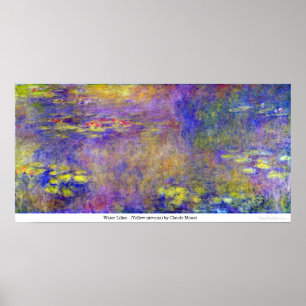 Vatten Lilies - (Gult nirvana) från Claude Monet Poster