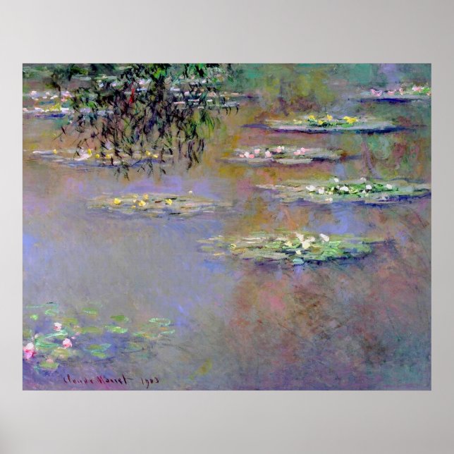 Vatten Lilies Impressionism Poster (Framsidan)