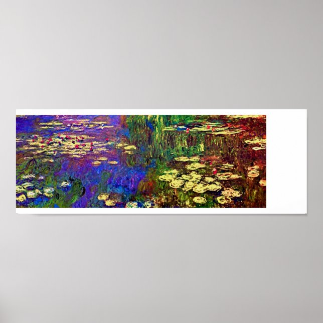 Vatten Lilies - Impressionistisk målning av Monet Poster (Framsidan)
