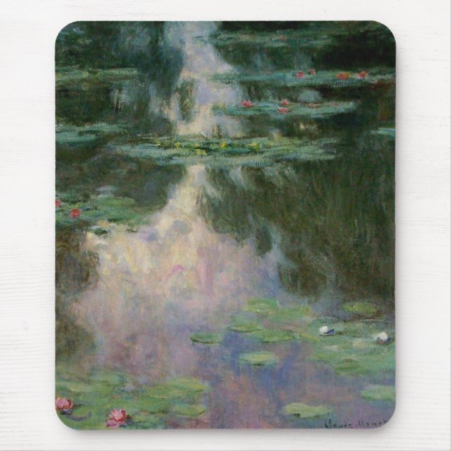 VATTEN LILIES IN ROSA GRÖNT POND by Claude Monet Musmatta (Framsidan)
