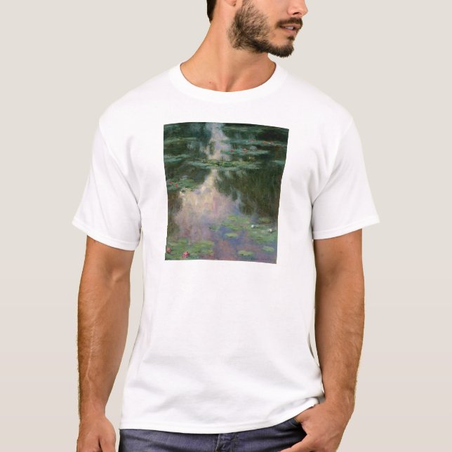 VATTEN LILIES IN ROSA GRÖNT POND by Claude Monet T Shirt (Framsida)