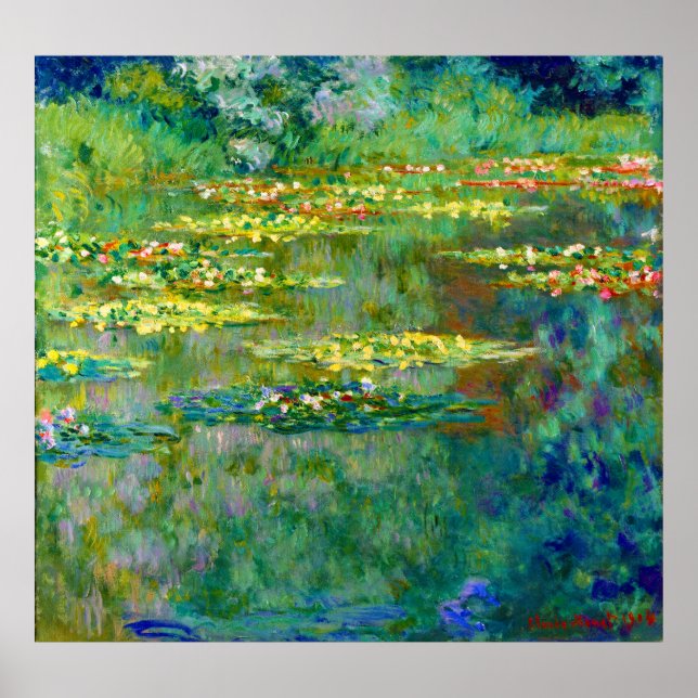 Vatten Lilies - Le Bassin des Nympheas av Monet Poster (Framsidan)