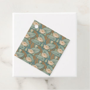 Vatten Lilies Lily Art nouveau Nature Gåvor Etiketter
