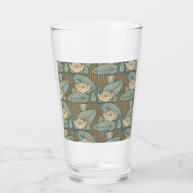 Vatten Lilies Lily Art nouveau Nature Glaskopp (Framsida)