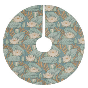 Vatten Lilies Lily Art nouveau Nature Julgransmatta Borstad Polyester