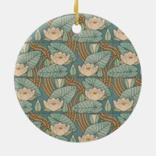 Vatten Lilies Lily Art nouveau Nature Julgransprydnad Keramik