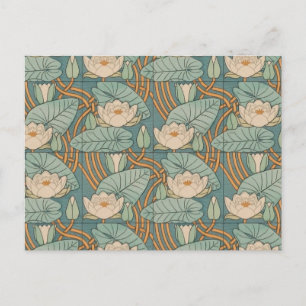 Vatten Lilies Lily Art nouveau Nature Vykort