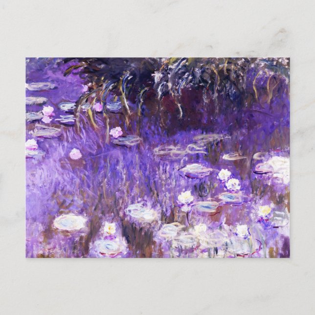 Vatten Lilies-målning av Claude Monet Vykort (Framsida)