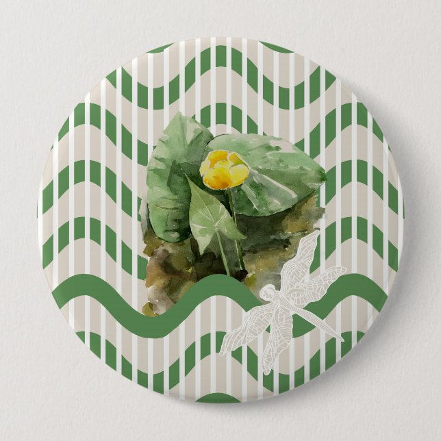 Vatten lilies mönster knapp (Framsida)