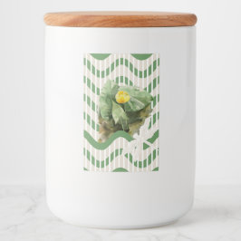 Vatten lilies mönster mat etikett