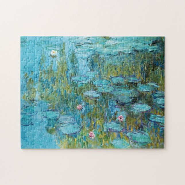 Vatten Lilies Nympheas Claude Monet Fine Art Pussel (Horisontell)