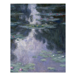 Vatten Lilies (Nympheas) Claude Monet Glossy Perfect Poster