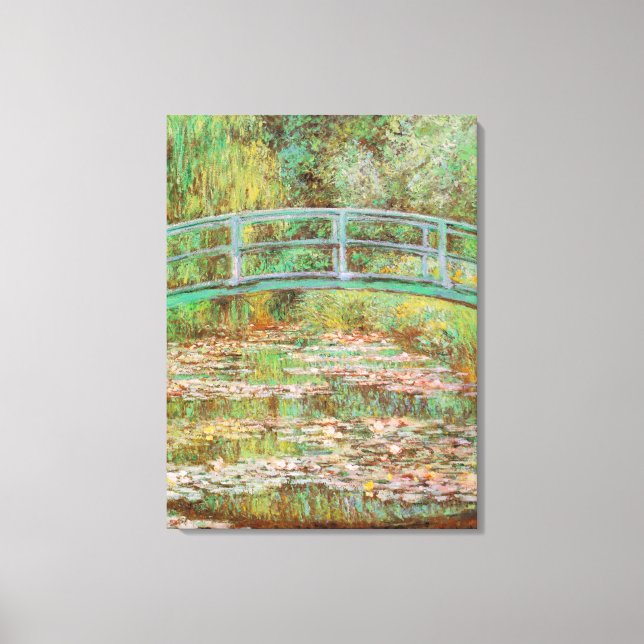 Vatten Lilies och japansk Bridge Monet Fine Art Canvastryck (Framsida)