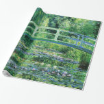 Vatten Lilies och japanska bron, Claude Monet Presentpapper<br><div class="desc">"Vatten Lilies and japansk Bridge" är en oljemålning av Fransk Impressionistiske målare,  Claude Monet. Claude Monet var en av grundarna av Franskens imponerande målning. Denna japanska fotbollsbro byggdes över sin lera damm 1895. 1899 hade han gjort den första serien målningar som var inriktade på den japanska bron.</div>