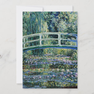 Vatten Lilies och japanska bron Kort
