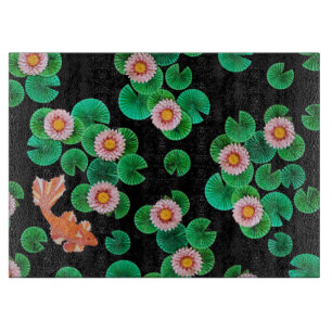 Vatten Lilies och Koi Fiskglasets styckningsanlägg