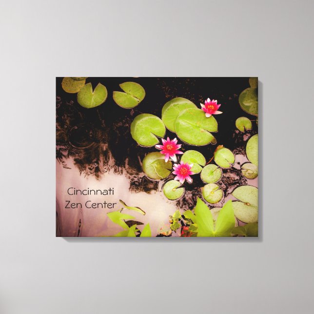 Vatten lilies och koipond canvastryck (Framsida)