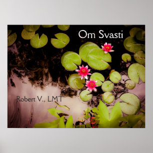 Vatten lilies och koipond poster