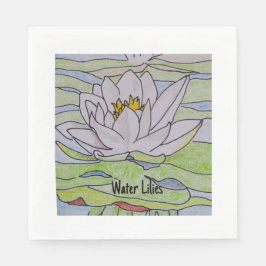 Vatten Lilies Pappersservett