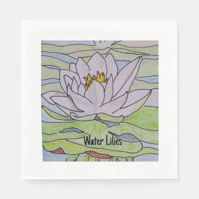 Vatten Lilies Pappersservett (Framsidan)