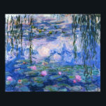 Vatten Lilies Poster<br><div class="desc">Claude Monet konstverk. Vatten lever och viftar på en damm som återspeglar det vackra molnet fyllt blå himmel.</div>