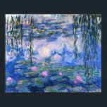 Vatten Lilies Poster<br><div class="desc">Claude Monet konstverk. Vatten lever och viftar på en damm som återspeglar det vackra molnet fyllt blå himmel.</div>