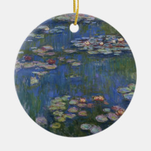 Vatten Lilies-prydnadsföremål Julgransprydnad Keramik