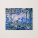 Vatten Lilies Pussel<br><div class="desc">Vatten Lilies är en serie på över 200 oljemålningar av Fransk Impressionist Claude Monet. Den här målningen,  som avslutades 1919,  har blå och rosa nyanser.</div>