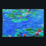 Vatten Lilies, Red, av Oscar-Claude Monet Kökshandduk<br><div class="desc">Vatten Lilies,  röd,  bra konst av Fransk Impressionist artist Oscar-Claude Monet</div>