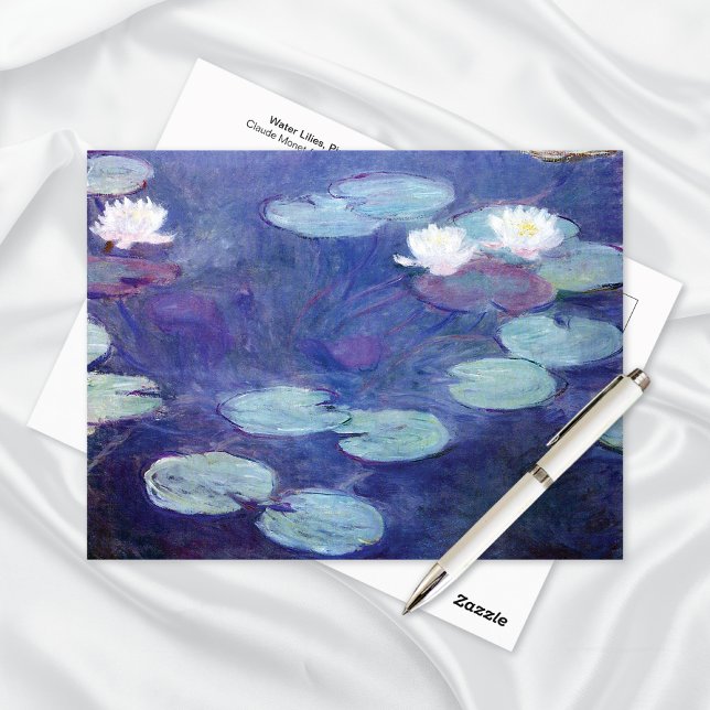 Vatten Lilies Rosa Claude Monet Vykort (Skapare uppladdad)