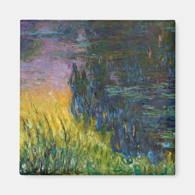 Vatten Lilies - Setting Sol, Claude Monet, 1916 Magnet (Framsidan)