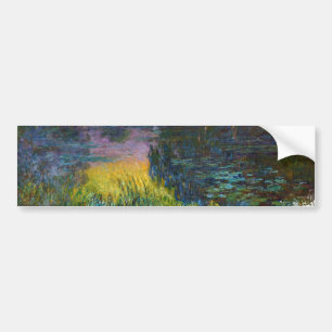 Vatten Lilies - Setting Sol, Claude Monet Bildekal