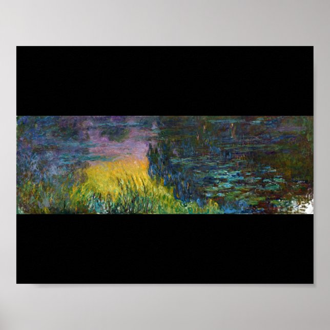 Vatten Lilies - Setting Sol, Claude Monet Poster (Framsidan)
