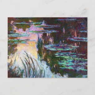 Vatten Lilies, tillställning av Sol Claude Monet Vykort