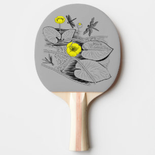 Vatten-liljegravering Pingisracket