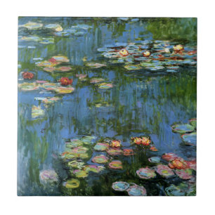 Vatten Lillies efter Monet Kakelplatta