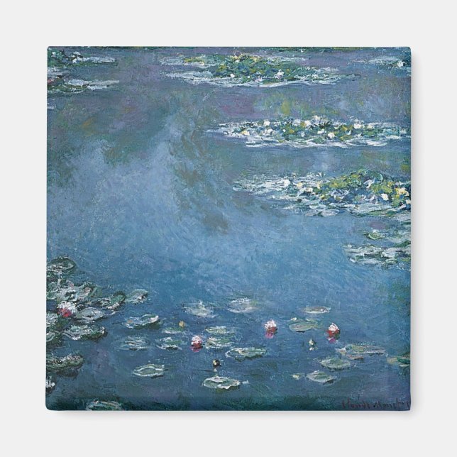 Vatten Lillies från Claude Monet Magnet (Framsidan)