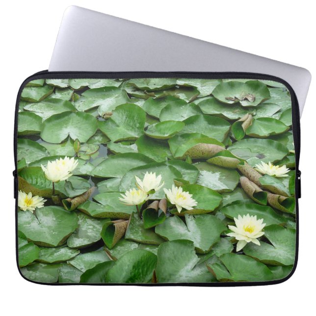 Vatten Lillies Laptop Fodral (Framsidan)